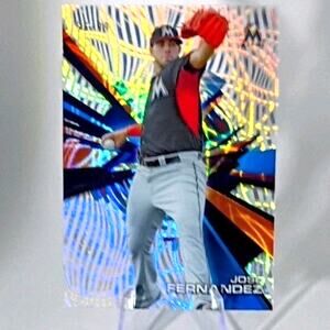 2015 Topps High Tek Pattern Confetti Diffractor Jose Fernandez #HT-JF SP 56/99